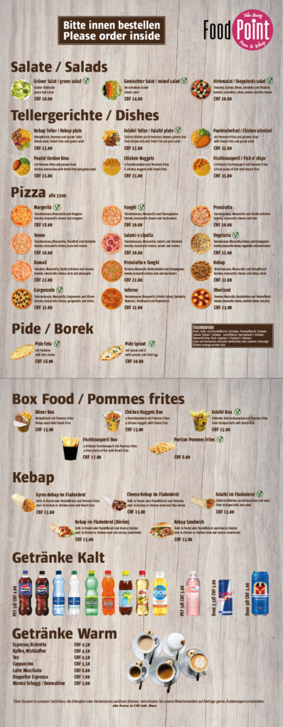 Speisekarte Food Point
